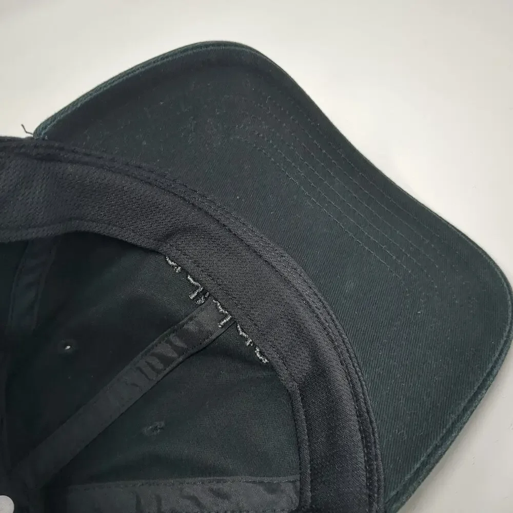 adidas Baseball Cap Black One Size Strapback Tonal Embroidery Curved Brim Hat